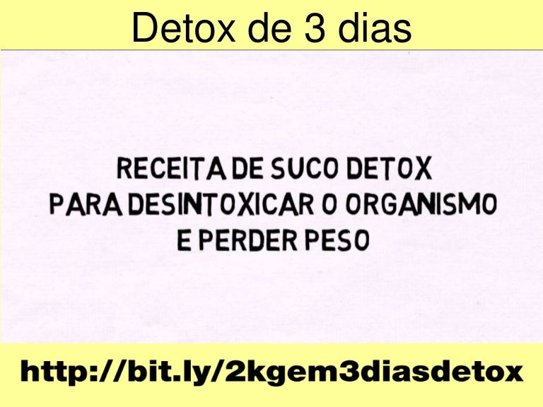dieta 3 dias detox